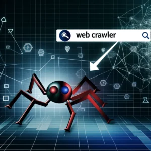 DALL·E 2024 02 25 00.53.33 Create an image for a blog post introducing a Web Crawler product. Visualize the concept of a web crawler navigating through the vast internet collec